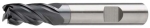 VHM Ø 4,0 mm Z=4 35/38° Flachstirn lang EF=0,15 mm Stahl (P) Inox (M) Guß (K)